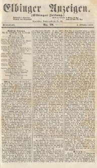 Elbinger Anzeigen, Nr. 79. Sonnabend, 1. Oktober 1864