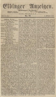 Elbinger Anzeigen, Nr. 81. Sonnabend, 8. Oktober 1864