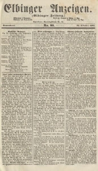 Elbinger Anzeigen, Nr. 85. Sonnabend, 22. Oktober 1864