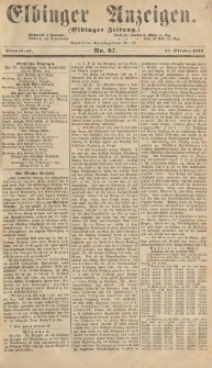 Elbinger Anzeigen, Nr. 87. Sonnabend, 29. Oktober 1864