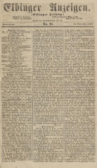 Elbinger Anzeigen, Nr. 91. Sonnabend, 12. November 1864