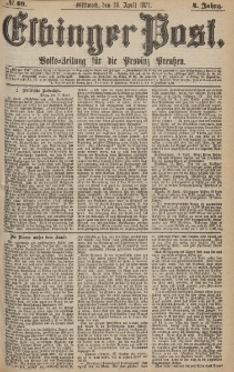 Elbinger Post, Nr.89 Mittwoch 18 April 1877, 4 Jh