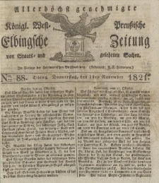 Allerhöchst genehmigte Königl. West-Preußische Elbingsche Zeitung von Staats- und gelehrten Sachen, 1821, Nro.88