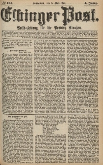 Elbinger Post, Nr.103 Sonnabend 5 Mai 1877, 4 Jh