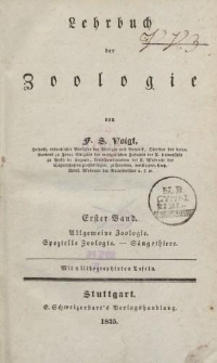 Lehrbuch der Zoologie […] Erster Band