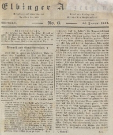 Elbinger Anzeigen, Nr. 6. Mittwoch, 20. Januar 1841