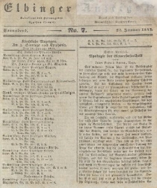 Elbinger Anzeigen, Nr. 7. Sonnabend, 23. Januar 1841