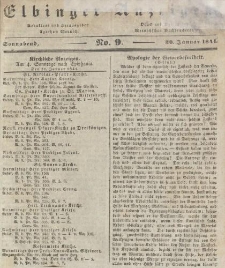 Elbinger Anzeigen, Nr. 9. Sonnabend, 30. Januar 1841