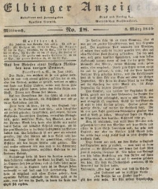 Elbinger Anzeigen, Nr. 18. Mittwoch, 3. März 1841