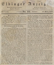 Elbinger Anzeigen, Nr. 22. Mittwoch, 17. März 1841