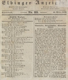 Elbinger Anzeigen, Nr. 23. Sonnabend, 20. März 1841