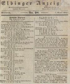 Elbinger Anzeigen, Nr. 28. Mittwoch, 7. April 1841