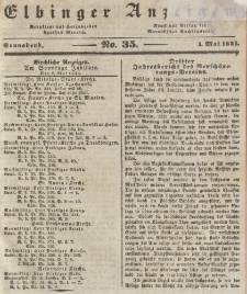 Elbinger Anzeigen, Nr. 35. Sonnabend, 1. Mai 1841