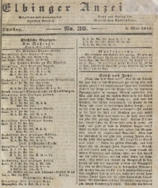 Elbinger Anzeigen, Nr. 36. Dienstag, 4. Mai 1841