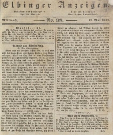 Elbinger Anzeigen, Nr. 38. Mittwoch, 12. Mai 1841