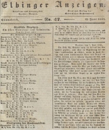 Elbinger Anzeigen, Nr. 47. Sonnabend, 12. Juni 1841