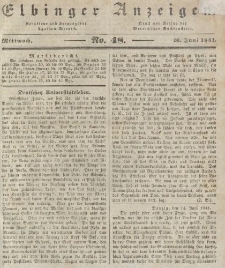 Elbinger Anzeigen, Nr. 48. Mittwoch, 16. Juni 1841