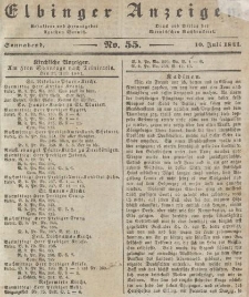Elbinger Anzeigen, Nr. 55. Sonnabend, 10. Juli 1841