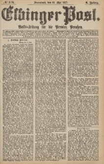 Elbinger Post, Nr.114 Sonnabend 19 Mai 1877, 4 Jh