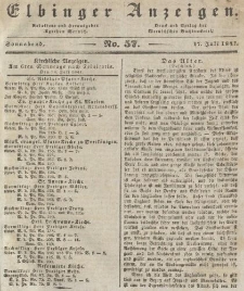 Elbinger Anzeigen, Nr. 57. Sonnabend, 17. Juli 1841