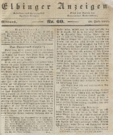 Elbinger Anzeigen, Nr. 60. Mittwoch, 28. Juli 1841