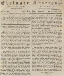Elbinger Anzeigen, Nr. 64. Mittwoch, 11. August 1841
