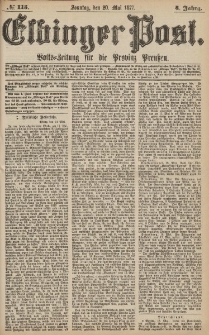 Elbinger Post, Nr.115 Sonntag 20 Mai 1877, 4 Jh