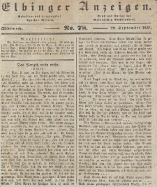 Elbinger Anzeigen, Nr. 78. Mittwoch, 29. September 1841