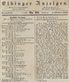 Elbinger Anzeigen, Nr. 79. Sonnabend, 2. Oktober 1841