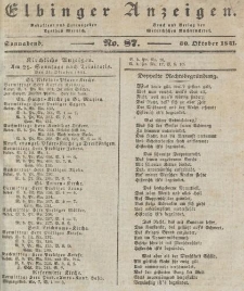 Elbinger Anzeigen, Nr. 87. Sonnabend, 30. Oktober 1841