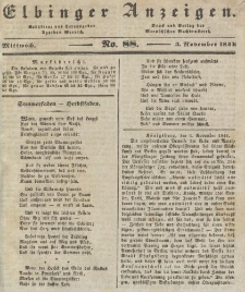 Elbinger Anzeigen, Nr. 88. Mittwoch, 3. November 1841