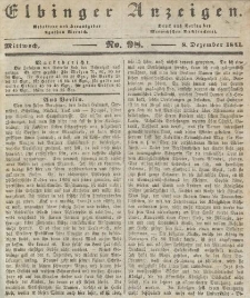 Elbinger Anzeigen, Nr. 98. Mittwoch, 8. Dezember 1841