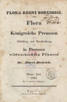 Flora des K&ouml;nigreichs Preussen oder Abbildung und Beschreibung der in Preussen wildwachsenden Pflanzen, Zehnter Band, 1842