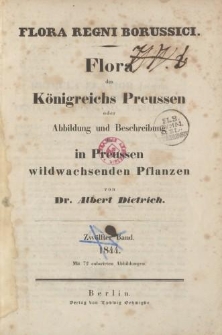 Flora des K&ouml;nigreichs Preussen oder Abbildung und Beschreibung der in Preussen wildwachsenden Pflanzen, Zw&ouml;lfter Band, 1844