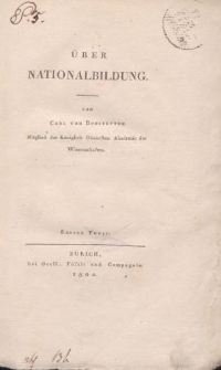 &Uuml;ber Nationalbildung