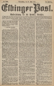 Elbinger Post, Nr.123 Donnerstag 31 Mai 1877, 4 Jh