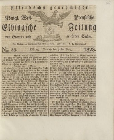 Allerhöchst genehmigte Königl. West-Preußische Elbingsche Zeitung von Staats- und gelehrten Sachen, 1828, Nro.26