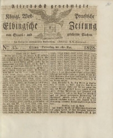 Allerhöchst genehmigte Königl. West-Preußische Elbingsche Zeitung von Staats- und gelehrten Sachen, 1828, Nro.35