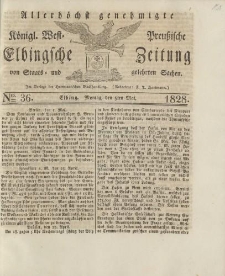 Allerhöchst genehmigte Königl. West-Preußische Elbingsche Zeitung von Staats- und gelehrten Sachen, 1828, Nro.36