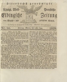 Allerhöchst genehmigte Königl. West-Preußische Elbingsche Zeitung von Staats- und gelehrten Sachen, 1828, Nro.50