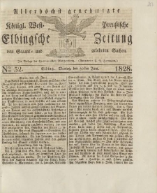 Allerhöchst genehmigte Königl. West-Preußische Elbingsche Zeitung von Staats- und gelehrten Sachen, 1828, Nro.52