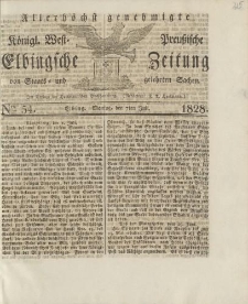 Allerhöchst genehmigte Königl. West-Preußische Elbingsche Zeitung von Staats- und gelehrten Sachen, 1828, Nro.54