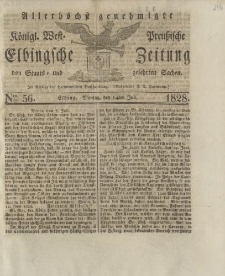 Allerhöchst genehmigte Königl. West-Preußische Elbingsche Zeitung von Staats- und gelehrten Sachen, 1828, Nro.56