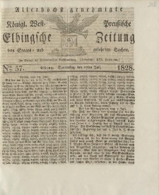 Allerhöchst genehmigte Königl. West-Preußische Elbingsche Zeitung von Staats- und gelehrten Sachen, 1828, Nro.57