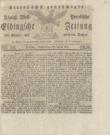 Allerhöchst genehmigte Königl. West-Preußische Elbingsche Zeitung von Staats- und gelehrten Sachen, 1828, Nro.59