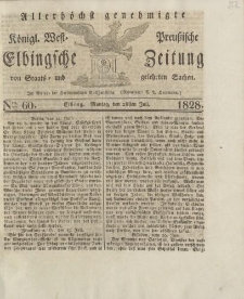 Allerhöchst genehmigte Königl. West-Preußische Elbingsche Zeitung von Staats- und gelehrten Sachen, 1828, Nro.60