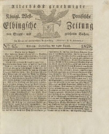 Allerhöchst genehmigte Königl. West-Preußische Elbingsche Zeitung von Staats- und gelehrten Sachen, 1828, Nro.65
