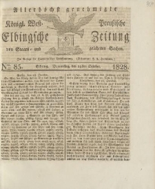 Allerhöchst genehmigte Königl. West-Preußische Elbingsche Zeitung von Staats- und gelehrten Sachen, 1828, Nro.85