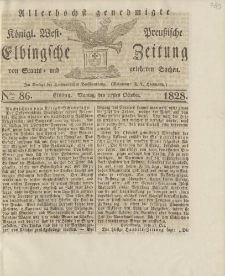 Allerhöchst genehmigte Königl. West-Preußische Elbingsche Zeitung von Staats- und gelehrten Sachen, 1828, Nro.86