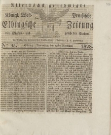 Allerhöchst genehmigte Königl. West-Preußische Elbingsche Zeitung von Staats- und gelehrten Sachen, 1828, Nro.95